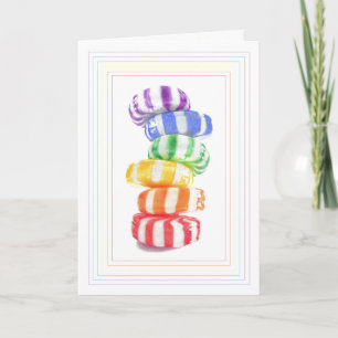 RAINBOW CANDY Birthday Card