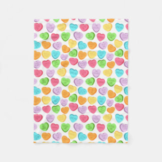 Rainbow Candy Hearts Blanket