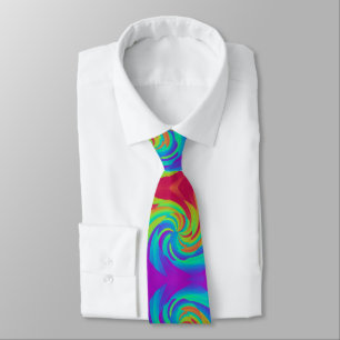 Rainbow candy lollypop swirl pattern background tie