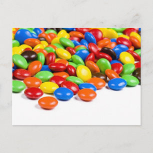 Rainbow candy postcard
