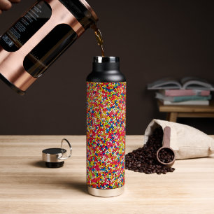 Rainbow Candy Sprinkles Celebrate and Party Water Bottle