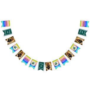 Rainbow Capricorn Glitter Birthday Party Bunting Flags
