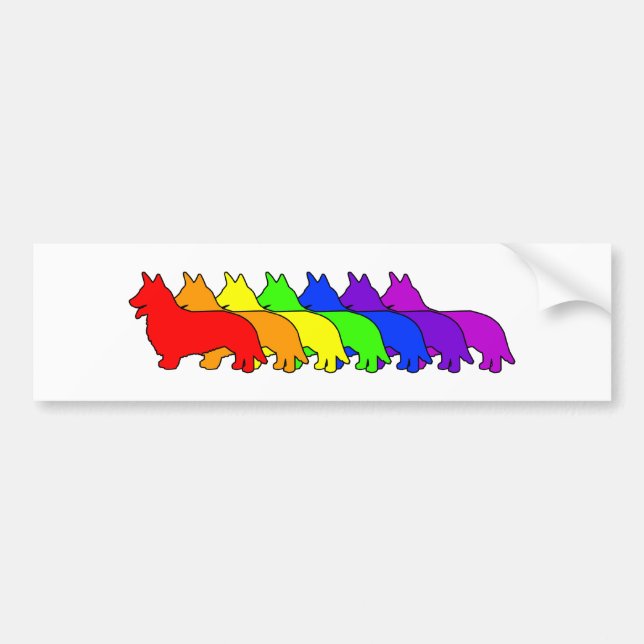 Rainbow Cardigan Bumper Sticker (Front)