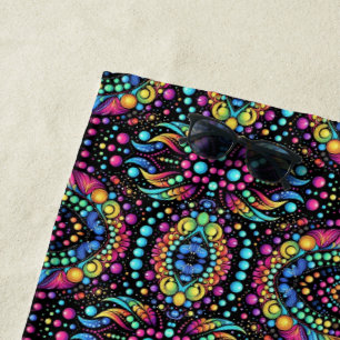 Rainbow Carnival Beach Towel