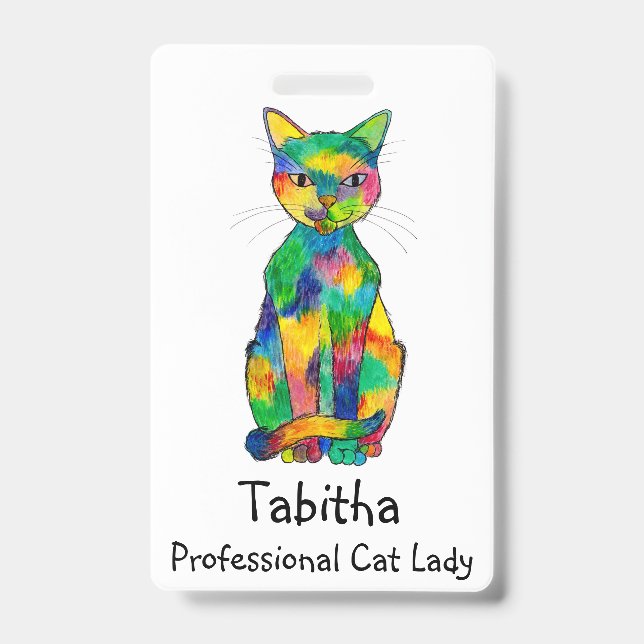 Rainbow Cat Badge (Front)