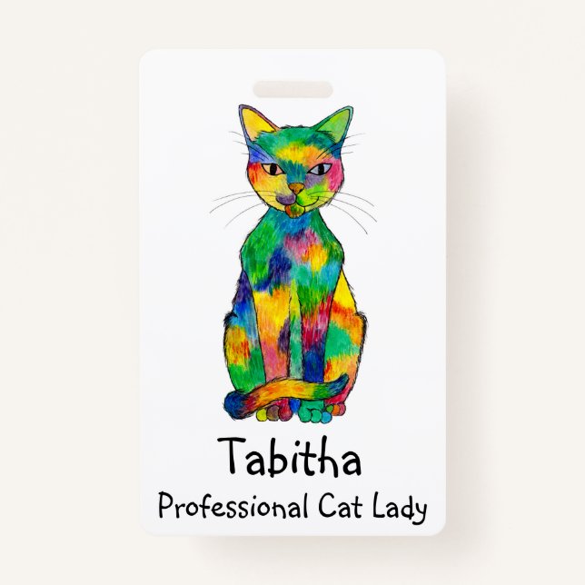 Rainbow Cat Badge (Front)