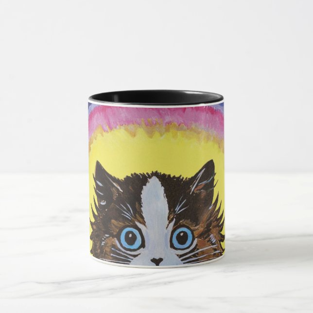 Rainbow Cat by Louis Wain Mug (Center)