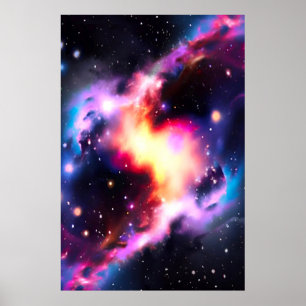 Rainbow Cat Eye Nebula Galaxy Poster