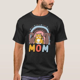 Rainbow Cat Mom For Cat T-Shirt