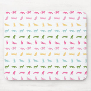 Rainbow Cat Pattern Mouse Pad