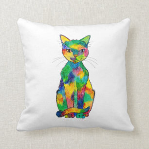 Rainbow Cat Pillow