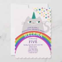 Rainbow Cat Unicorn 5th Birthday