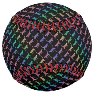 Rainbow Cats On Black Or Your Colour Softball