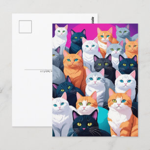 Rainbow Cats, Postcrossing Postcard