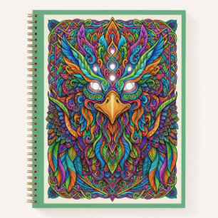 Rainbow Celestial Phoenix Zentangle Nooracle  Notebook