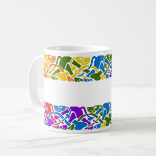 Rainbow Celtic Hounds Coffee Mug