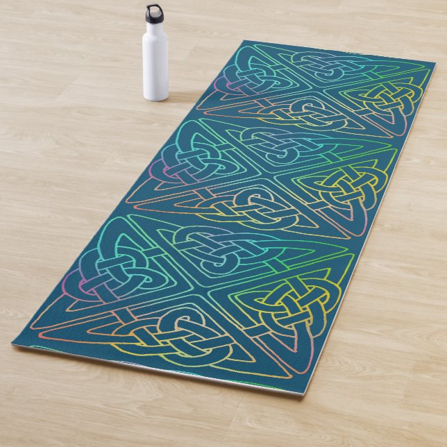 Rainbow Celtic Knot Yoga Mat (In Situ)