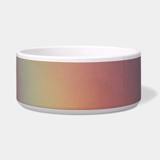 RAINBOW ceramic dog dish bowl | m3galleryStudio (Front)