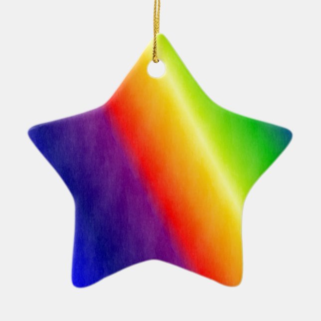 Rainbow Ceramic Ornament (Front)