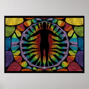 Rainbow Chakras Poster