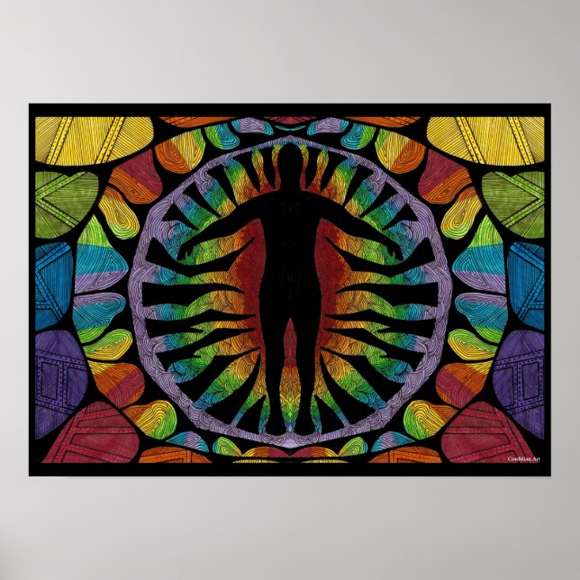 Rainbow Chakras Poster (Front)