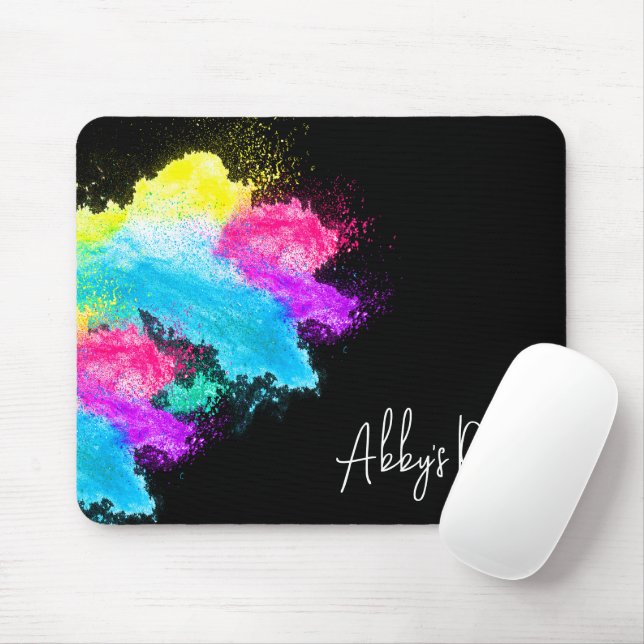 Rainbow Chalk Dust  With Name Mouse Pad (With Mouse)
