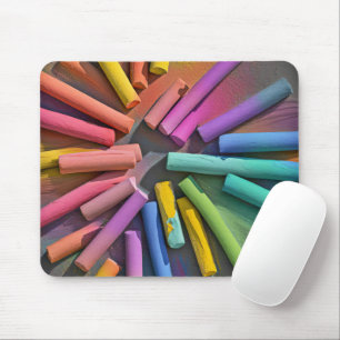 Rainbow Chalk Pieces Mouse Pad