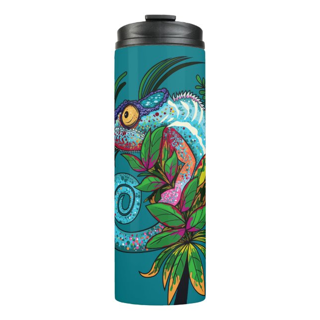 Rainbow Chameleon Thermal Tumbler (Front)