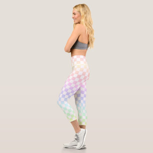 Rainbow Check Capri Leggings