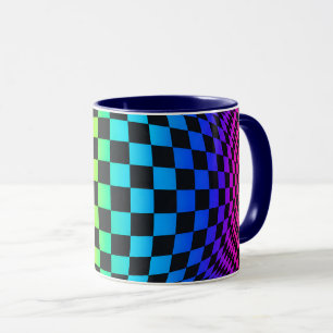 Rainbow Checkerboard Warp Mug