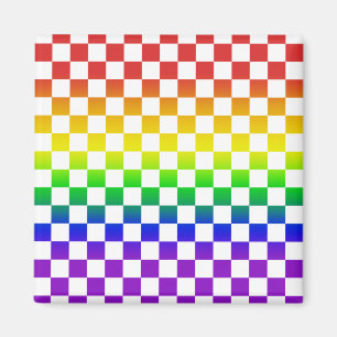 Rainbow Checkers Magnet 01