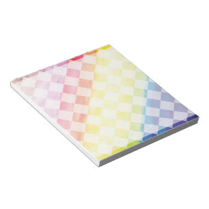Rainbow Checkers Notepad