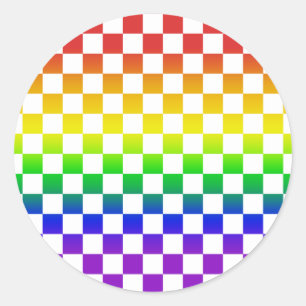 Rainbow Checkers stickers 01