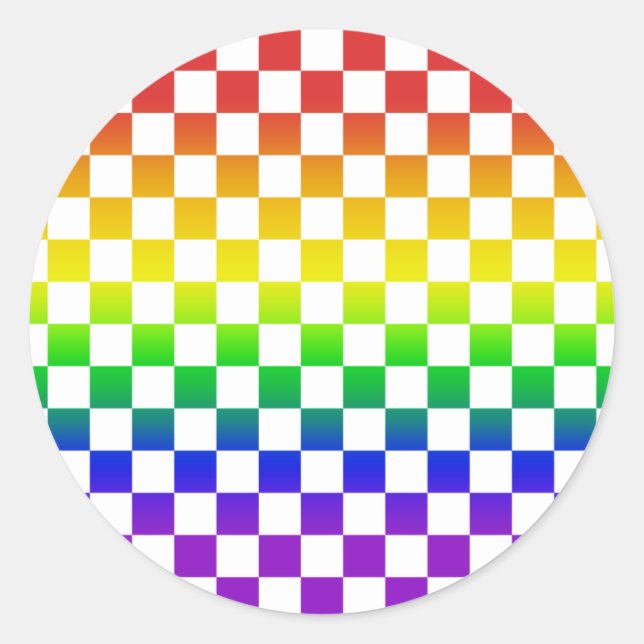 Rainbow Checkers stickers 01 (Front)