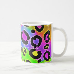 Rainbow Cheetah Leopard Colour Glamour Coffee Mug