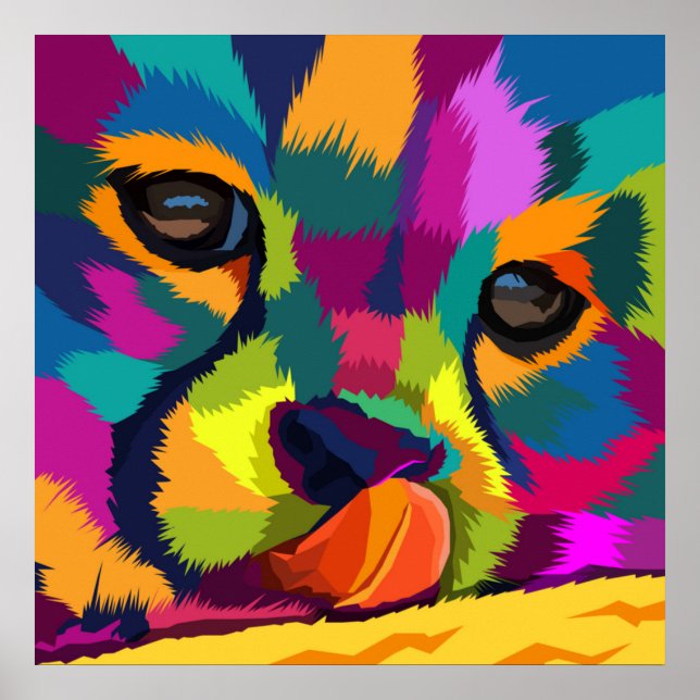 Rainbow Cheetah Poster (Front)