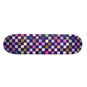 Rainbow Chequerboard pattern Skateboard
