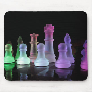 Rainbow Chess Set Mouse Pad