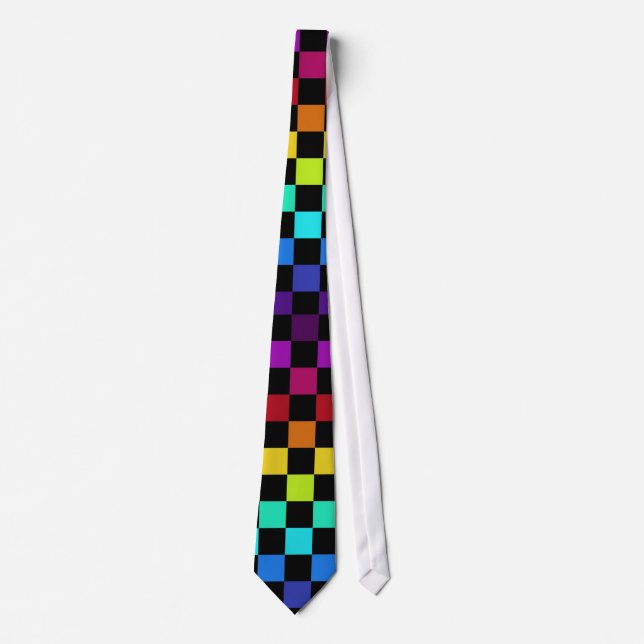 Rainbow Chess Tie (Front)