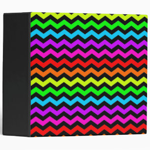 Rainbow chevron 2 inch 3 ring binder