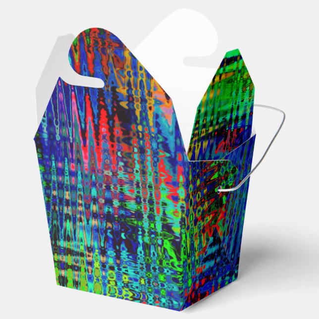 Rainbow Chevron Abstract Favor Box (Opened)