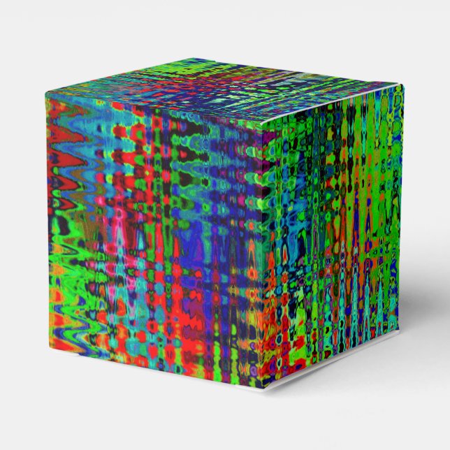 Rainbow Chevron Abstract Favor Box (Back Side)