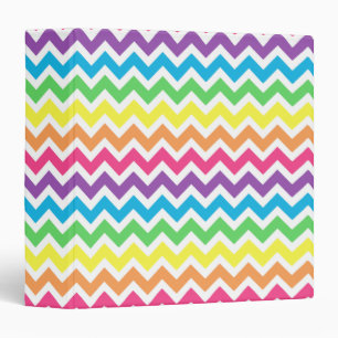 Rainbow Chevron Binder