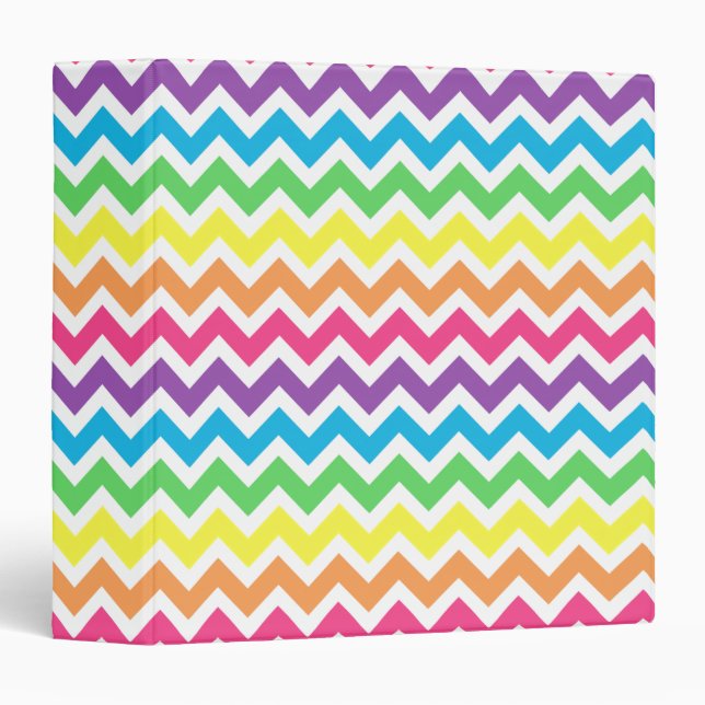 Rainbow Chevron Binder (Front/Spine)