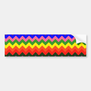 rainbow chevron bumper sticker