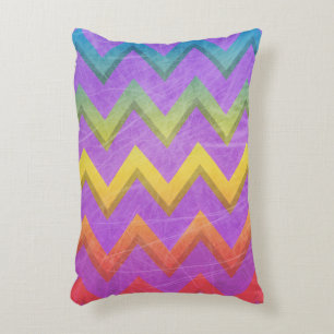 Rainbow Chevron by Shirley Taylor Accent Pillow