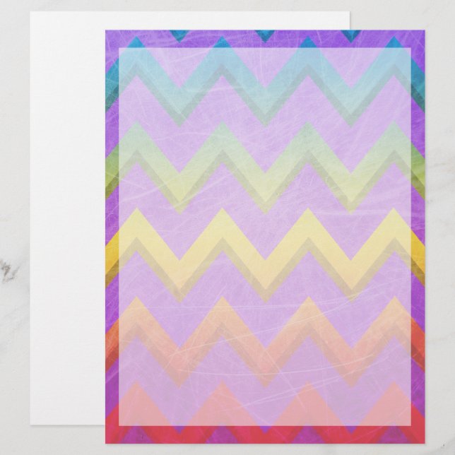 Rainbow Chevron by Shirley Taylor Letterhead (Front/Back)