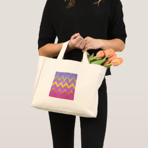 Rainbow Chevron by Shirley Taylor Mini Tote Bag