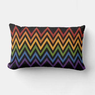 Rainbow Chevron Motif lancer oreiller