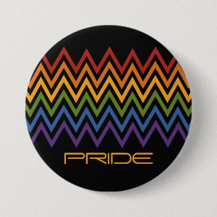 Rainbow Chevron Pattern custom buttons